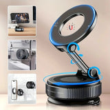 Magnetic Car Phone Holder – 360° Rotating Foldable Dashboard Mount
