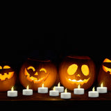 5 Pack Flamless Tea Lights Candles Battery Operated - Led Tea Lights Candles with Battry Powered Flickering Fake Tealights for Wedding Party Birthday Home Decoration (Warm White)