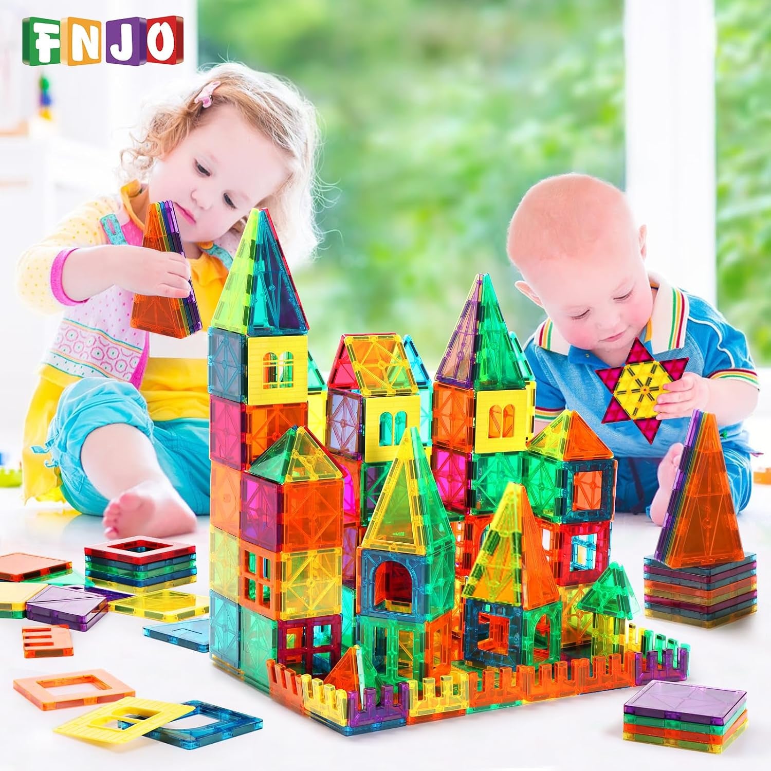Magnetic Tiles, 100PCS STEM Building Blocks Toy Set for Kids