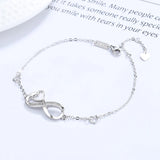 Heart Chain Bracelet for Women — 18K Gold Plated, Infinite Heart Link, Gift-Ready