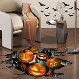Halloween Floor Stickers, 3D Halloween Floor Decoration, Halloween Wall Window Decals Removable, Halloween Pumpkin Decoration Stickers, Halloween Scary Stickers for Home Office Party Decors