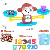 Monkey Scale Balance Counting Toys Math Games STEM Preschool Educational Toys for 3 4 5 Year Olds Math Educational Kindergarten Number Learning Games Gifts for Boy Girl Birthdays Christmas