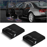 2Pcs Car Door Projector Lights, Wireless LED Welcome Lamp, Red Flag