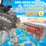Electric Water Guns for Adults & Kids, Automatic Squirt Guns with LED Lights, 26FT Long Range, Large Capacity Water Blaster, Summer Outdoor Beach Pool Party Toys Gifts for Boys Girls (M4A1)