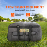 Cat Carrier with Wheels, Rolling Pet Carrier with Telescopic Handle and Shoulder Strap, Dog Carrier with Wheels for Pets under 35 Lbs, with 1 Folding Bowl, Black
