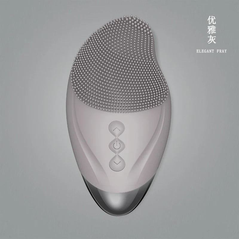 Household Electric Ultrasonic Facial Cleanser Wireless Waterproof Silicone Pore Cleaning Facial Brush Beauty Massage Introduction Instrument