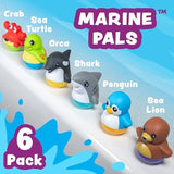 Bobbers™ Bob, Wobble & Float Upright Toddler Bath Toys, 6 Pack | Unique Wobbling Action | Sealed, No Hole Baby Bath Toys | Engaging Bathtub Toys for Kids | Water Table & Baby Pool Play