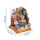 Miniature Doll House Kit Wooden Dolls House Bear House Wooden Dolls House Miniature Doll House Kit for Birthday Valentine'S Day