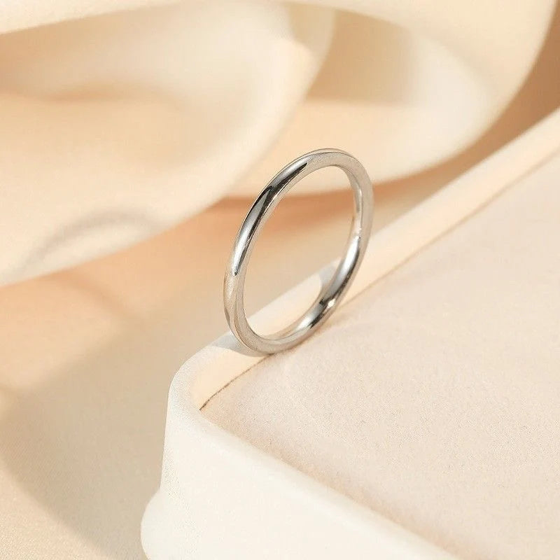 Factory Direct Sales Titanium Steel Ring 2025 Ring Women'S Titanium Steel Ring Fashionable Elegant Index Finger Ring Drop Shipping