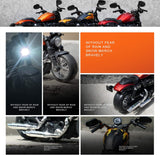 Toy Motorcycle, Pull Back Moto Bike Toy with Sound and Light