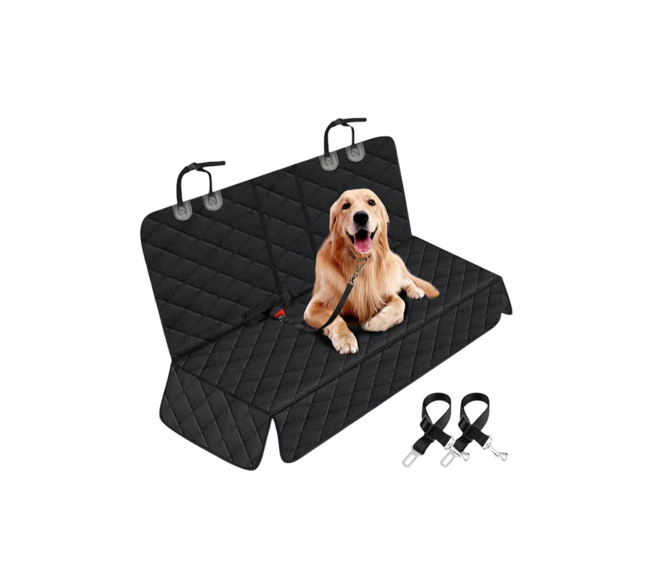 Dog Car Seat Cover, Back Seat Cover for Dogs Pet Car Seat Protector Waterproof Bench Car Seat Cover, Non-Slip Reat Seat Cover Fits Middle Armrest for Most Cars Trucks Suvs - Black