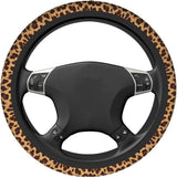 Leopard Steering Wheel Covers Non Slip Neoprene Steering Wheel Protector Cover Universal 15 Inch for Men Women