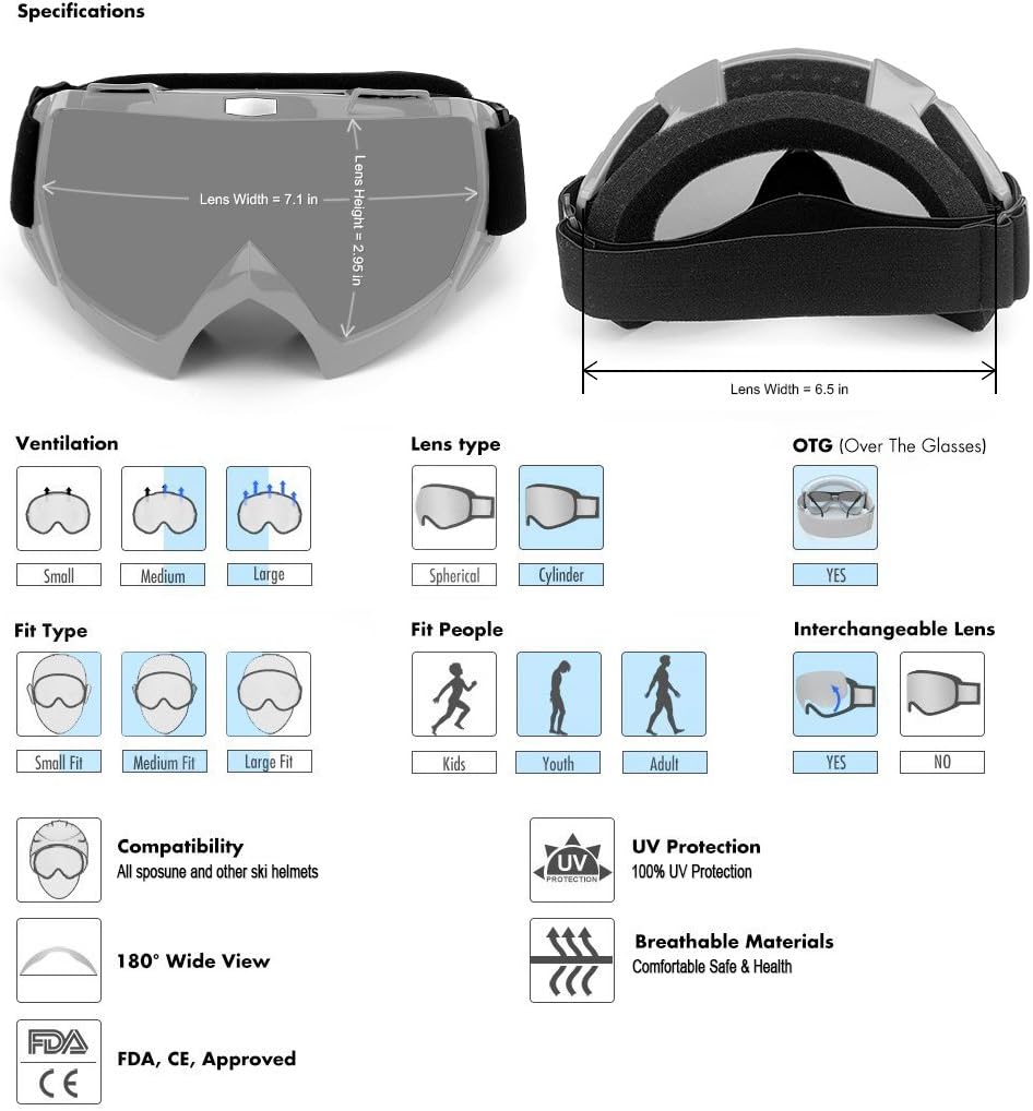 Dirt Bike ATV Goggles-Motorcycle Offroad Riding Helmet Motocross