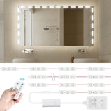 LED Vanity Mirror Lights with RF Remote, Dimmable Hollywood Style 13Ft(4M), Bathroom Waterproof, for Full Body Mirror, Makeup Mirror, Vanity Mirror, Bathroom Mirror(Mirror Not Include)