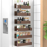 Metal Magnetic Spice Rack for Refrigerator Black, 4 Pack