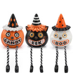 2 Pcs Light up Halloween Pumpkin Decorations, Tabletop Halloween Decor Indoor with Color Changing Lights, Halloween Gifts