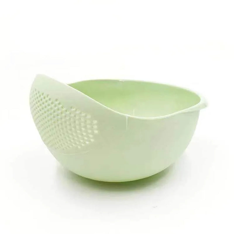 2-In-1 Rice Strainer Beans Washer Strainers and Colanders-Washing Bowl for Vegetables and Fruits Kitchen Supplies Accessories