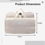 Beige Hanging Packing Cube, 7-Compartment Foldable Travel Organizer with Handbag Design