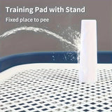 Dog Potty Training Toilet, Plastic Dog Pee Pad Holder with Removable Net, Reusable Dog Potty Trainer Dog Toilet Tray for Pets Up
