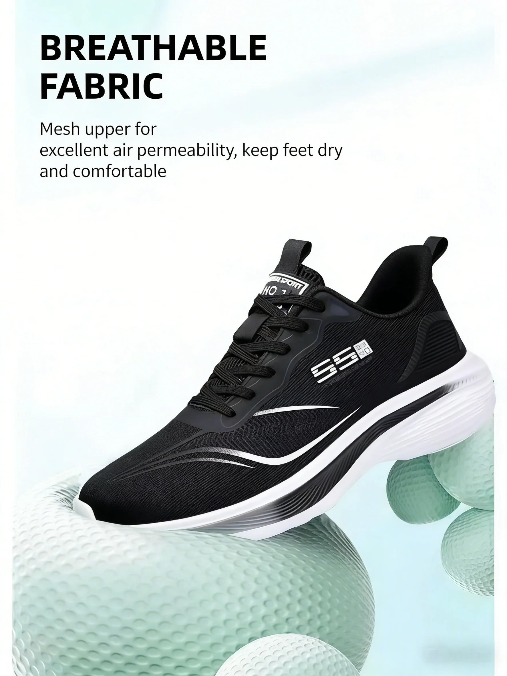 Men'S Breathable Mesh Running Shoes | Stable Support Training Sneakers