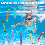 Pool Toys for Kids Ages 4-8, 8 Pcs Underwater Training Pool Diving Toys Dive Sticks Set, Swimming Pool Toys for Kids Ages 8-12 for Fun Summer Water Games