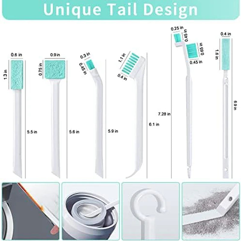 Small Cleaning Brush Tight Spaces, 8Pcs Crevice Cleaning Brushes Tool for Household Use, Tiny Cleaning Brush Mini Parts Humidifier Toaster