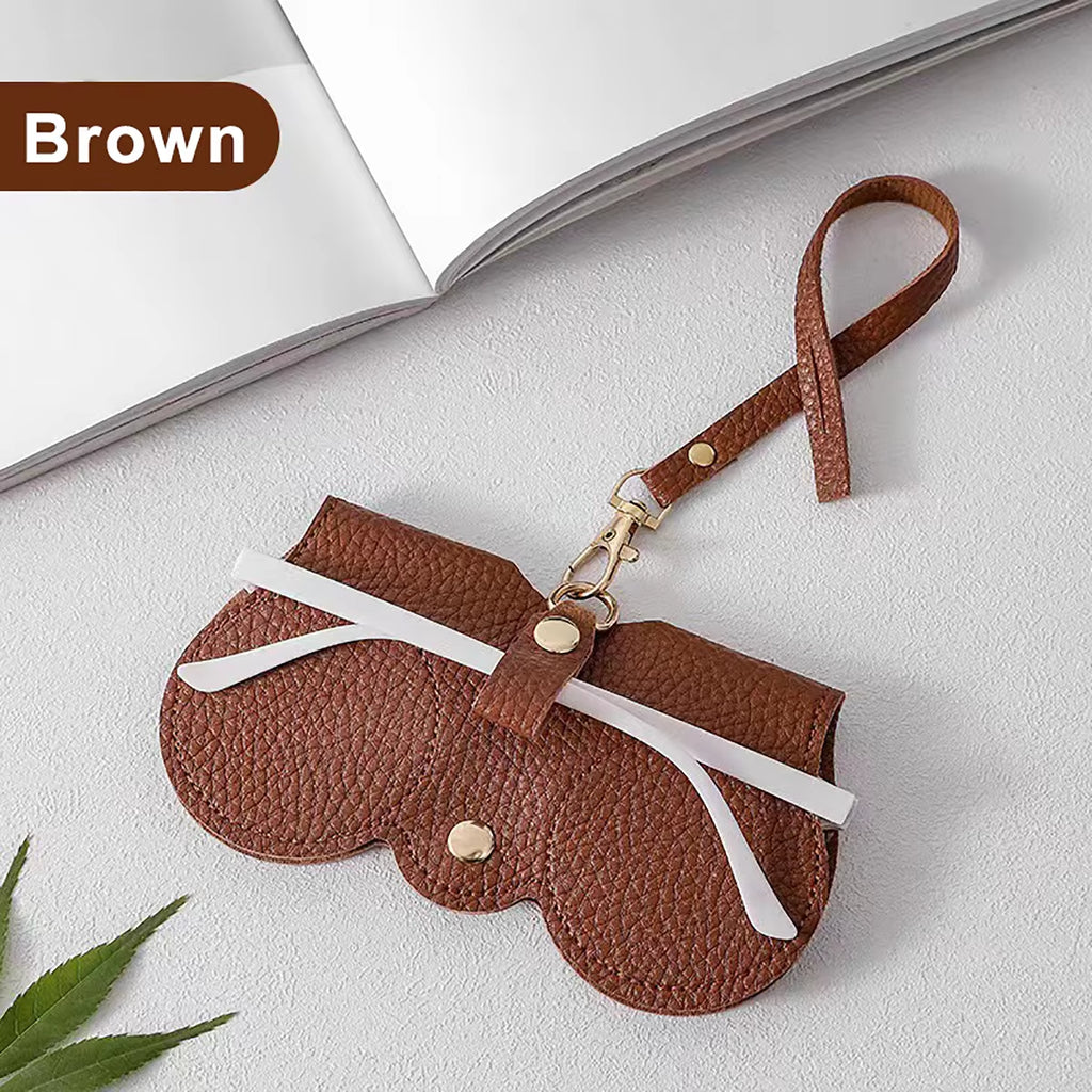 PU Leather Glasses Case – Portable Hanging Eyewear Holder
