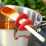 Stainless Steel Pot Side Spoon Holder Clip