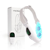 Pink 4 in 1 Massager for Face, Facial Sculpting Device for Double Chin, Reduces Sagging Skin, Remote Control Operation with 5 Modes, 15 Adjustable Intensities. (White)