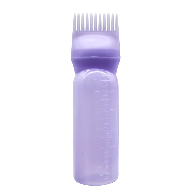 3-Color Hair Oil Applicator Bottle with Comb – Professional Hair Dye & Scalp Applicator