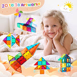 Magnetic Tiles, 100PCS STEM Building Blocks Toy Set for Kids