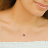 Stone Charm Necklace for Women — Raw Natural Gemstone Pendant