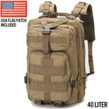 Xgear Tactical Large 40L Tactical Backpack Survival Bag