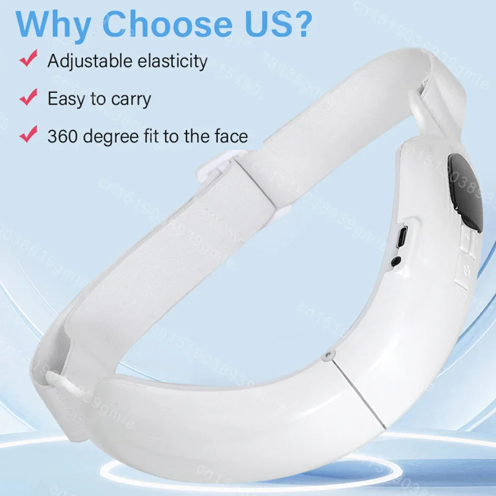 Pink 4 in 1 Massager for Face, Facial Sculpting Device for Double Chin, Reduces Sagging Skin, Remote Control Operation with 5 Modes, 15 Adjustable Intensities. (White)