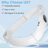 Pink 4 in 1 Massager for Face, Facial Sculpting Device for Double Chin, Reduces Sagging Skin, Remote Control Operation with 5 Modes, 15 Adjustable Intensities. (White)