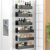 Metal Magnetic Spice Rack for Refrigerator Black, 4 Pack