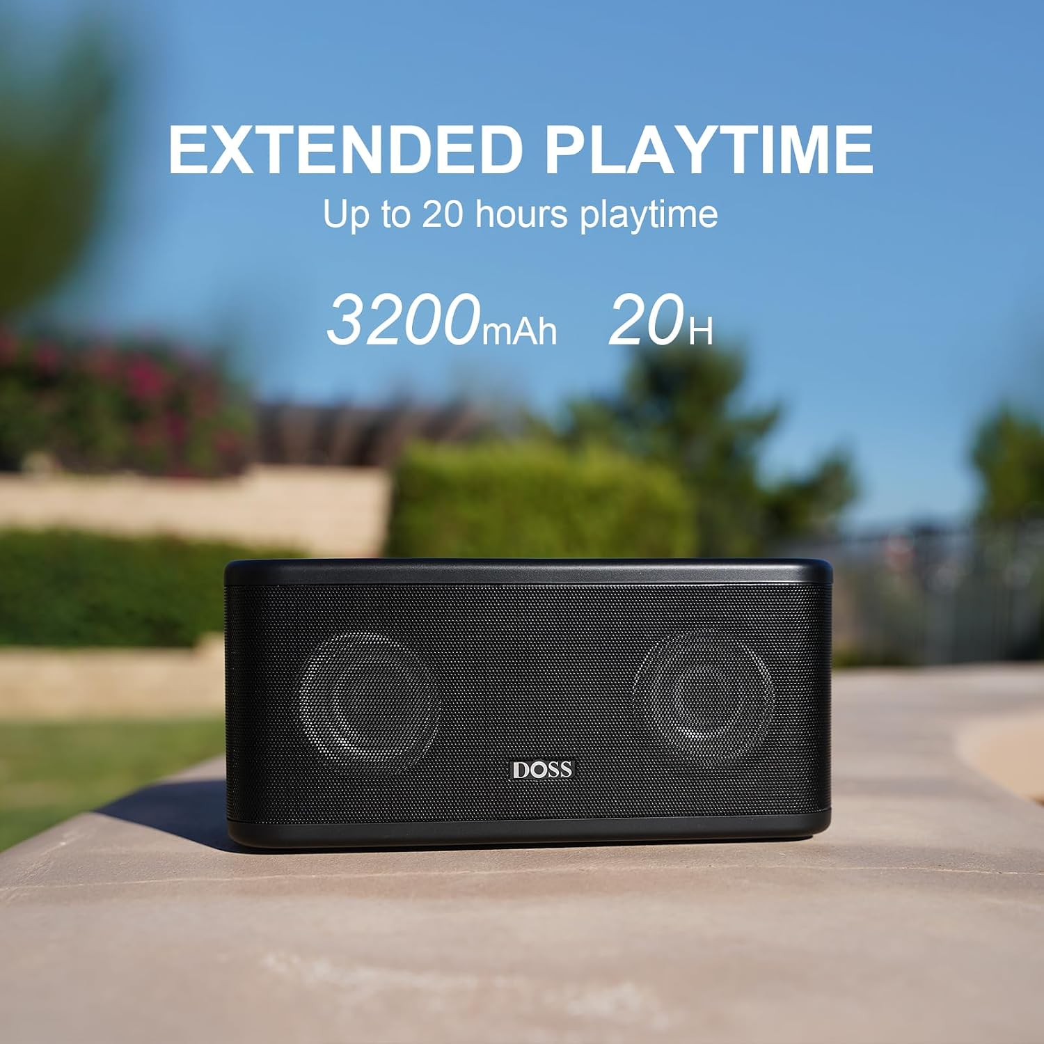 Soundbox plus Portable Bluetooth Speaker with 16W Stereo Sound-Black