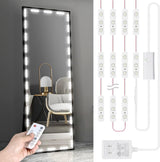 LED Vanity Mirror Lights with RF Remote, Dimmable Hollywood Style 13Ft(4M), Bathroom Waterproof, for Full Body Mirror, Makeup Mirror, Vanity Mirror, Bathroom Mirror(Mirror Not Include)