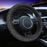 Leopard Steering Wheel Covers Non Slip Neoprene Steering Wheel Protector Cover Universal 15 Inch for Men Women