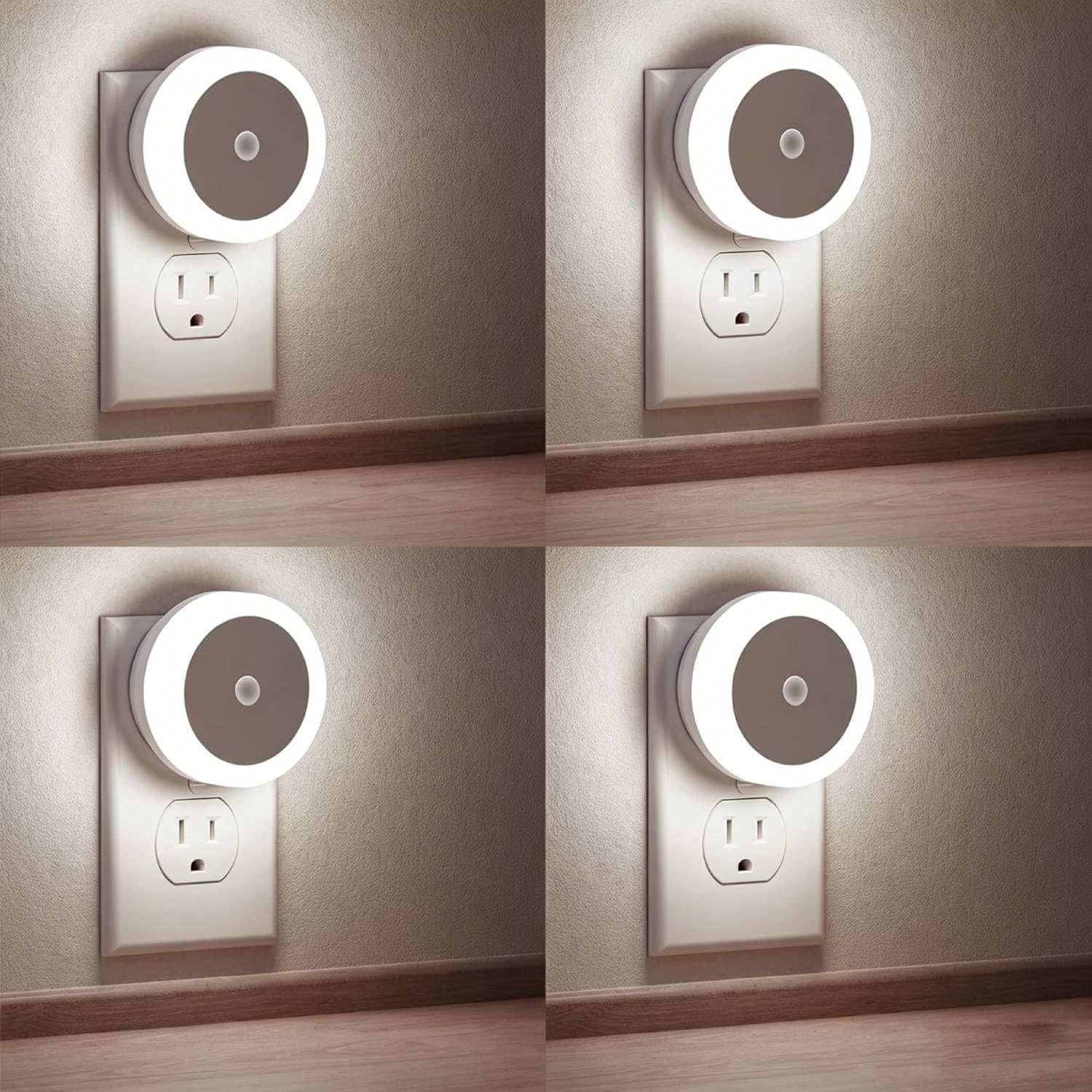 LED Night Lights Plug into Wall [4 Pack] Plug in Night Light Warm