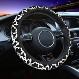 Leopard Steering Wheel Covers Non Slip Neoprene Steering Wheel Protector Cover Universal 15 Inch for Men Women