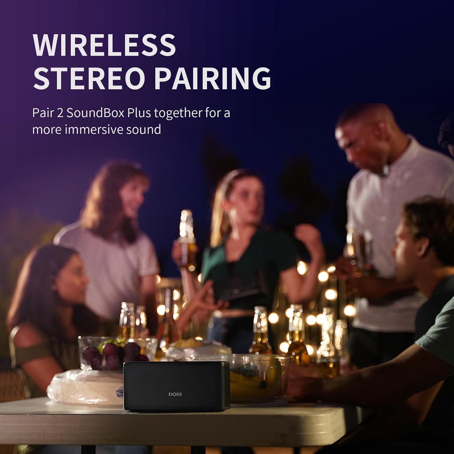 Soundbox plus Portable Bluetooth Speaker with 16W Stereo Sound-Black