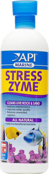 Aquarium Water Treatment & Trop. Fish Food: Stress Coat 16 Oz, Stress Zyme 16 Oz, Tropical Flakes 1.1 Oz