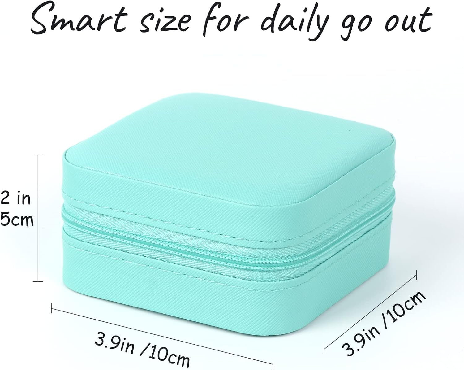 Travel Jewelry Case Small Jewelry Box Jewelry Organizer Storage Case Portable PU Leather Mini Jewelry Travel Case for Girls Womens Earring, Necklace, Rings,Bracelets (S 4, Black+Pink+White+Blue)