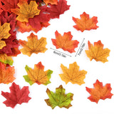 50/200Pcs Artificial Maple Leaves Autumn Silk Fall Leaf for Thanksgiving Halloween Christmas Home Decoration Wedding Party Craft