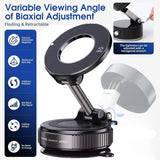 360° Adjustable Rotating Folding Magnetic Phone Holder Vacuum Suction Mag Stand for Car Navigation Gym Kitchen - Universal GPS Streaming Bracket