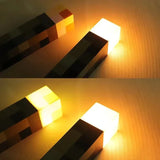 Minecraft Lamp | Pixel Fakkel Met Warm LED Licht