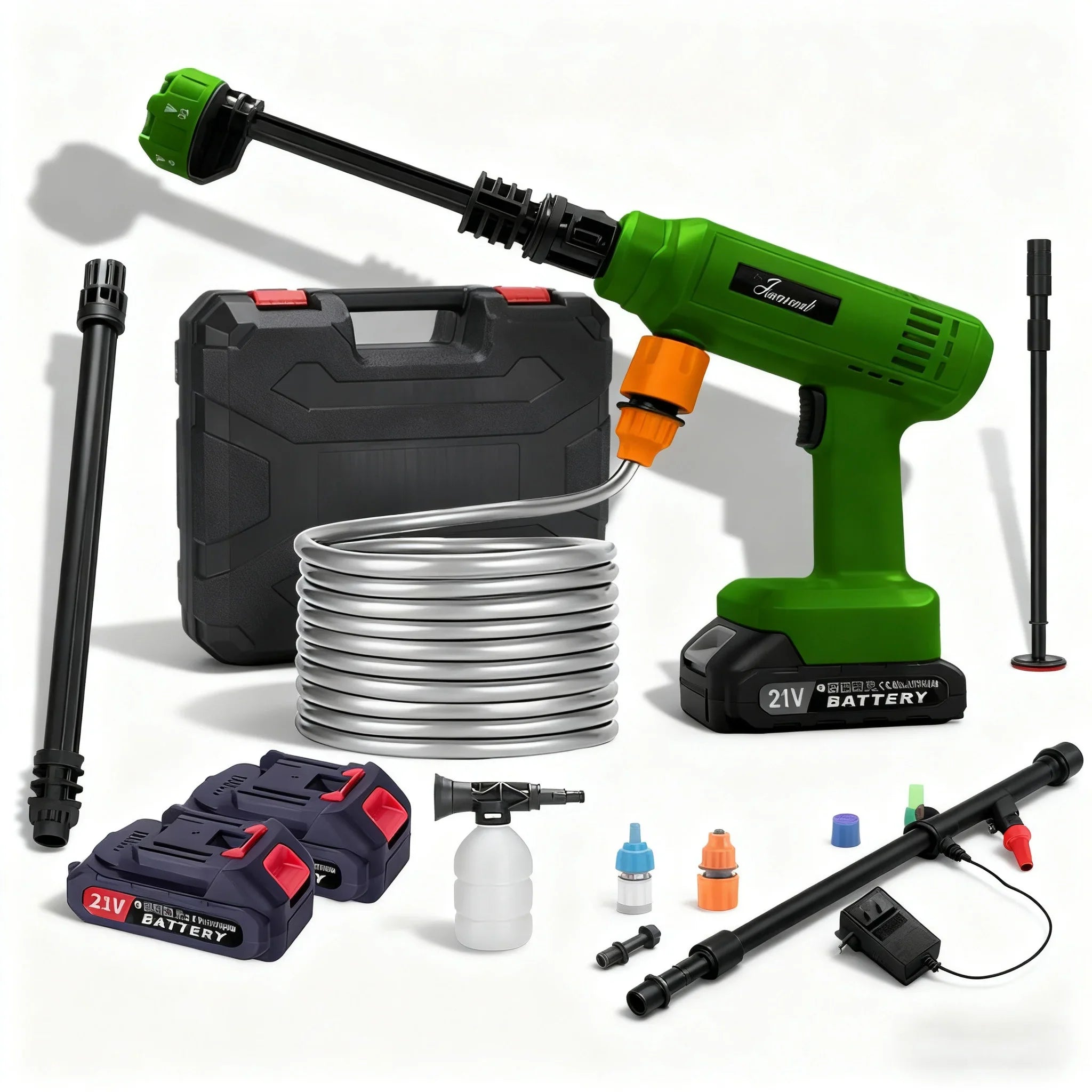 Electric Cordless High Pressure Car Wash Gun Washer Supplies Spray Cleaner Car Wash Cleaning for Car, Truck, Boat & More
