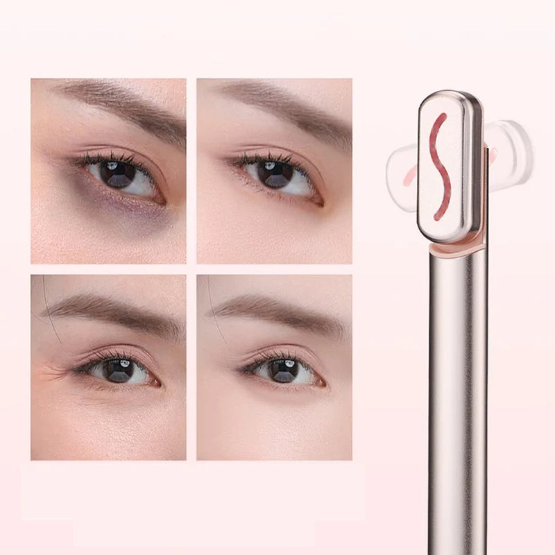 4 in 1 Portable Skin Care Vibration Massager Facial Rejuvenation Hand Held Equipment Face Beauty Eye LED Red Light Therapy Wand