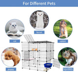 Cat Cages Indoor Enclosure DIY Cat Playpen Catio Detachable Metal Wire Kennels Cats Crate Large Extra Exercise Place Ideal for 1 Cat,35.4 Inches